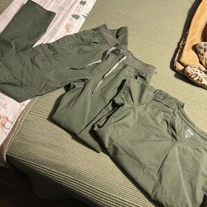 Size small medcouture Olive green scrub set